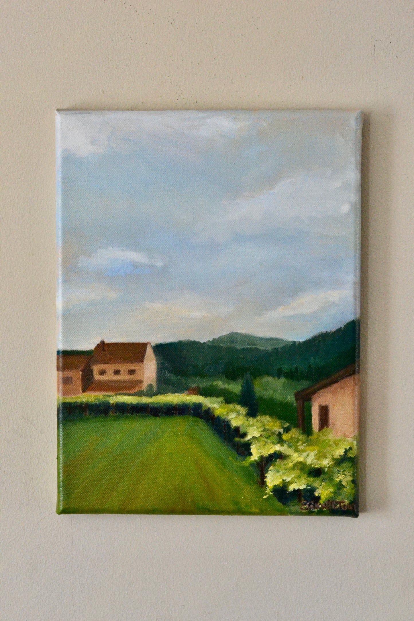 Spanish Winery Landscape Painting