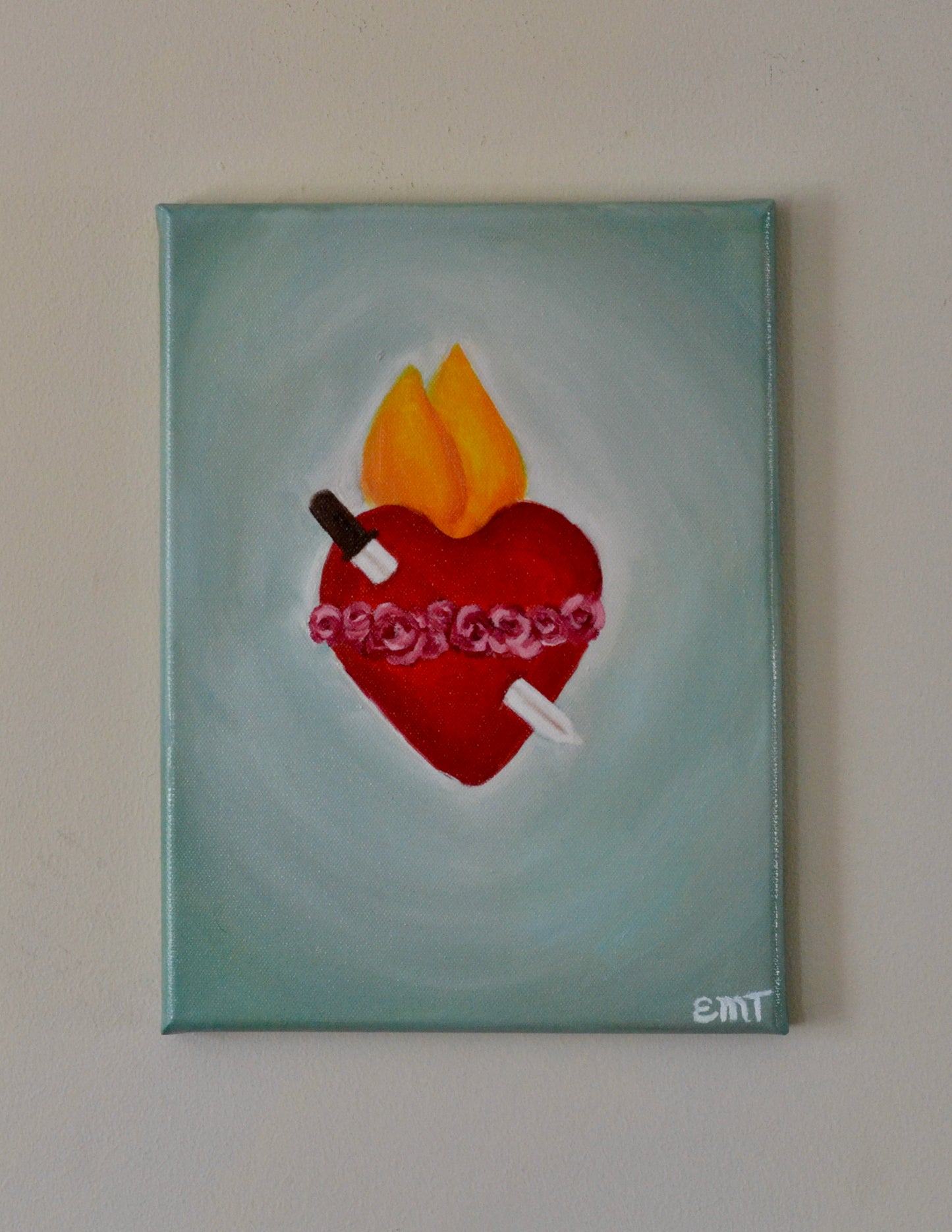 Immaculate Heart of Mary Original Oil Painting