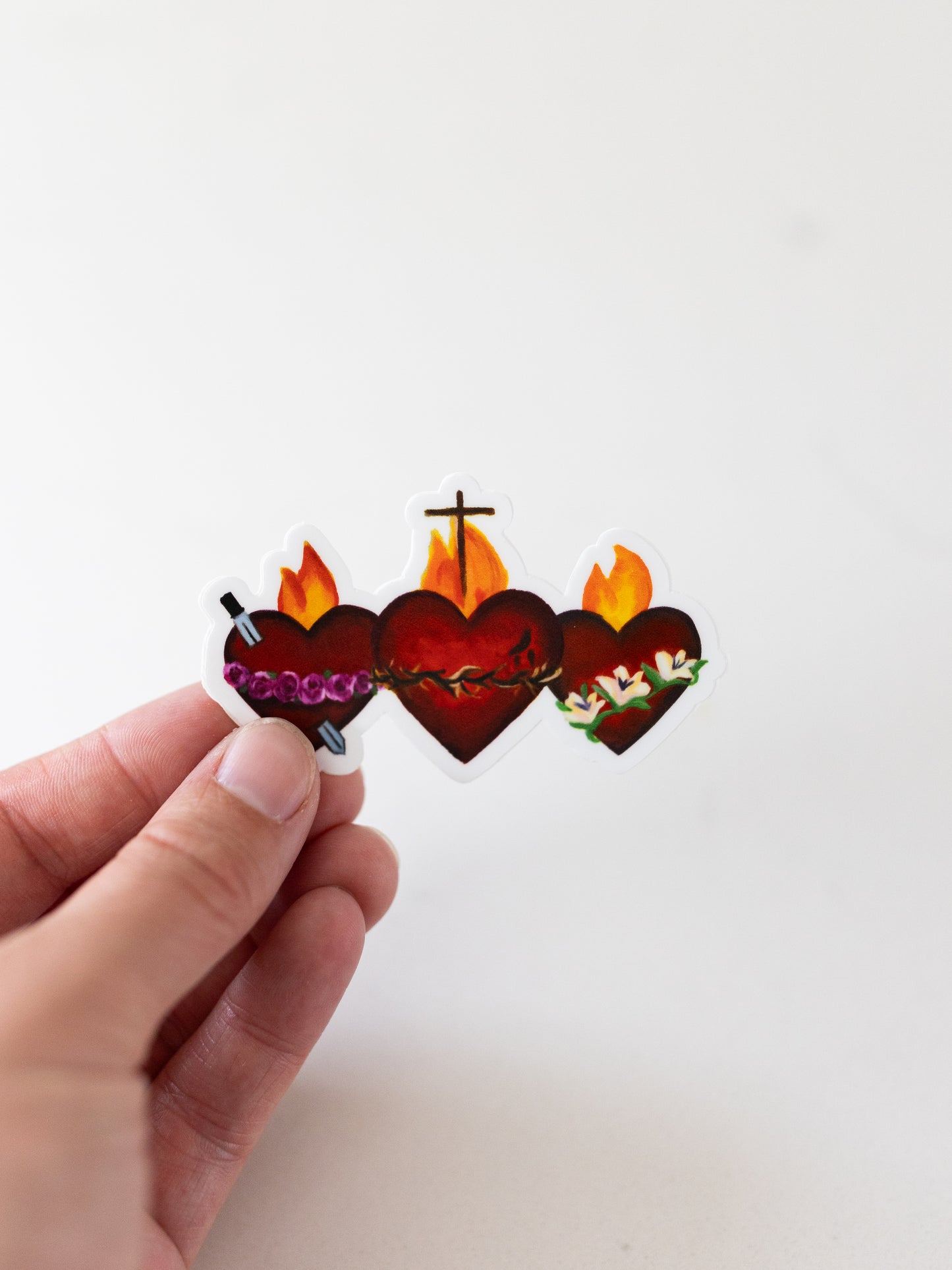 Hearts of the Holy Family Sticker