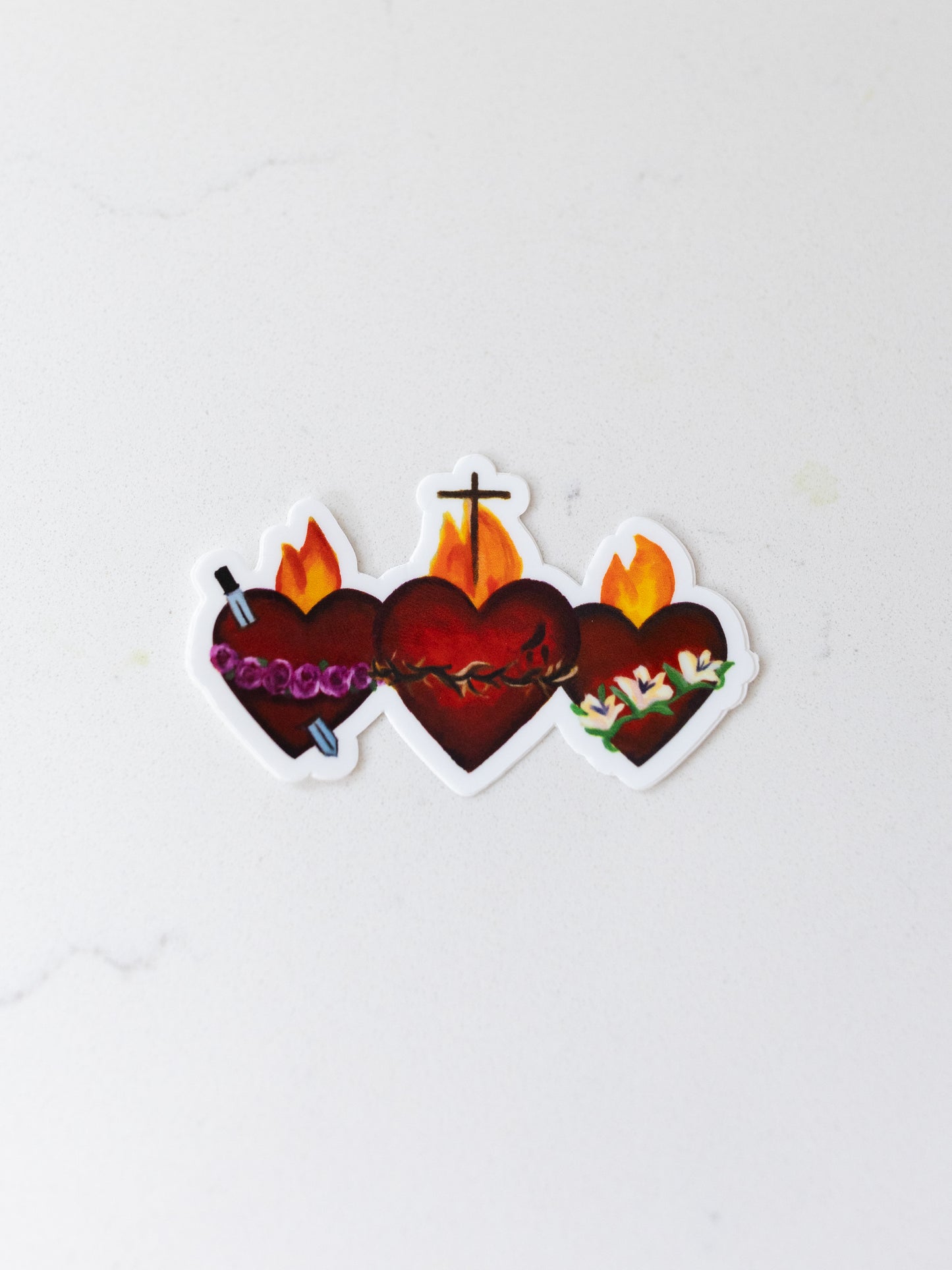 Hearts of the Holy Family Sticker