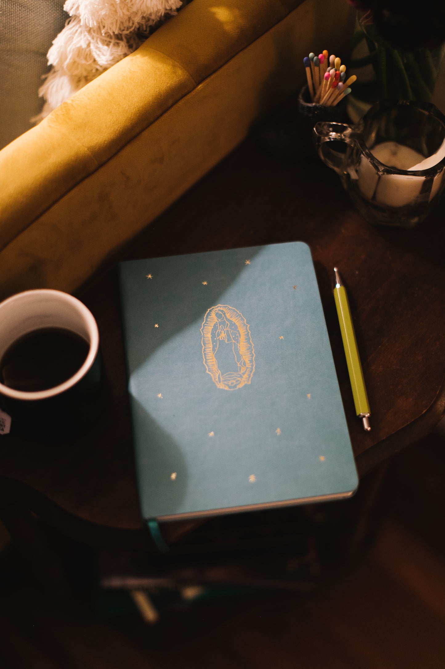 Our Lady of Guadalupe Notebook with Gold Detailing