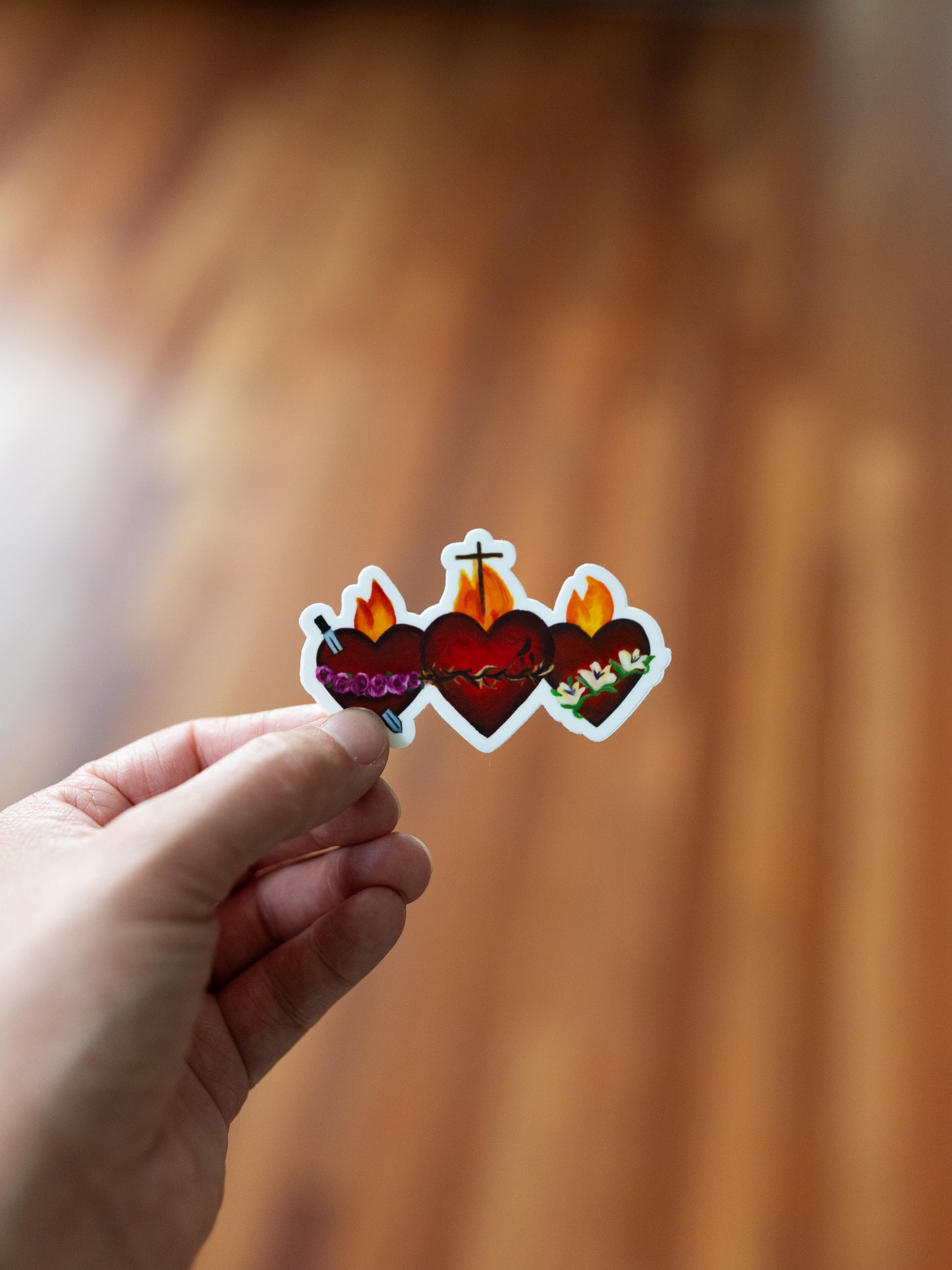 Hearts of the Holy Family Sticker